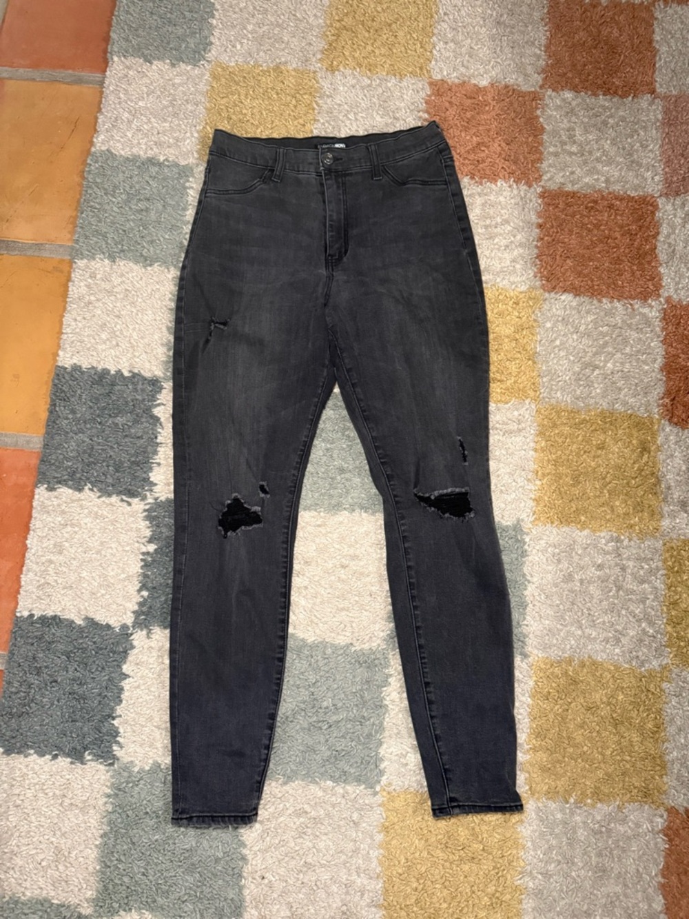 Fashion Nova Black Skinny Distressed Women's Jeans